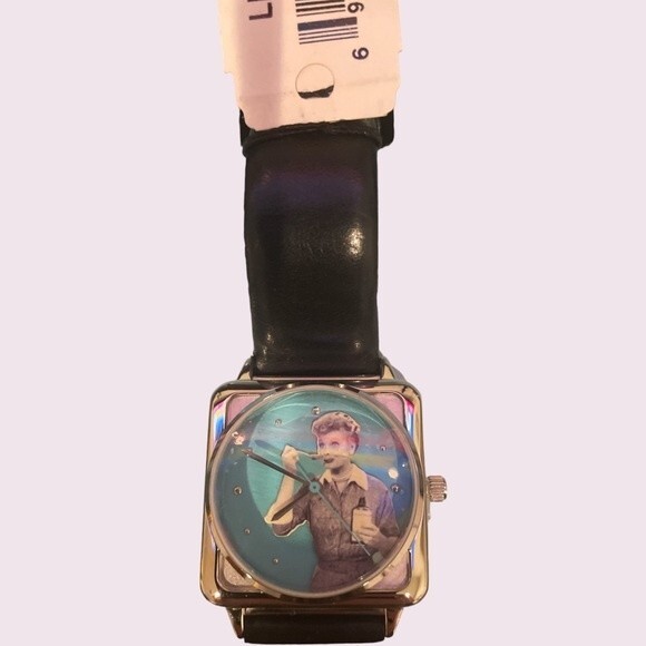 RARE NEW Fossil Limited Edition I Love Lucy Vitameatavegamin Black Leather Watch - Picture 6 of 8